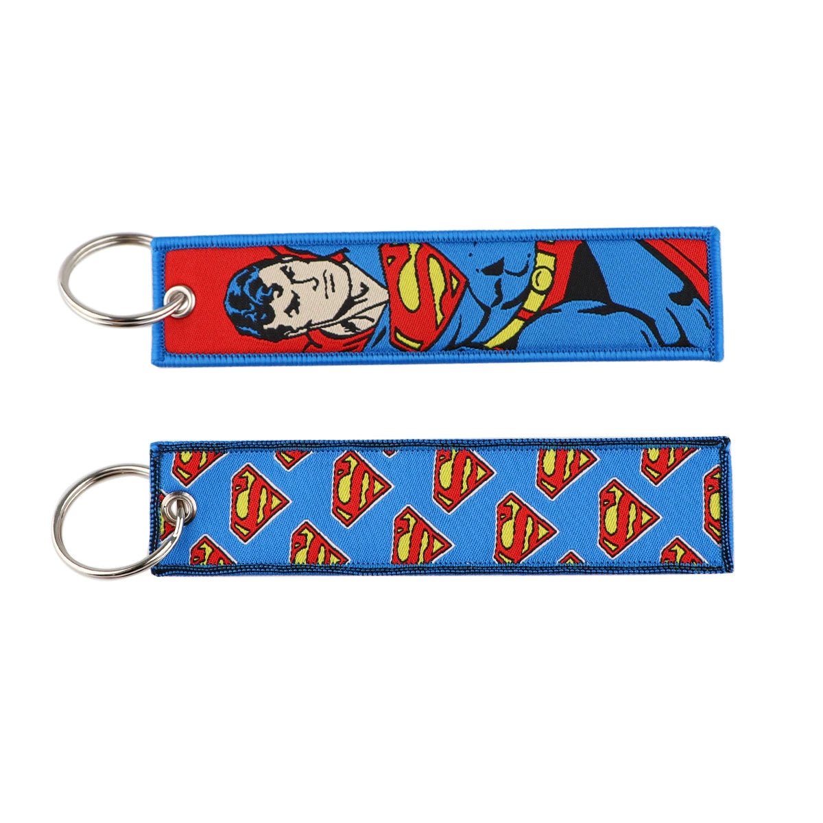 Cartoon Hero Lanyard Keychain – Woven Fabric ID Badge Holder for Students & Office Use,028