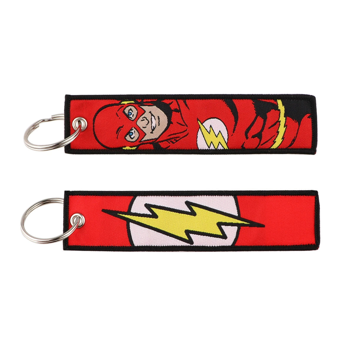 Cartoon Hero Lanyard Keychain – Woven Fabric ID Badge Holder for Students & Office Use,028