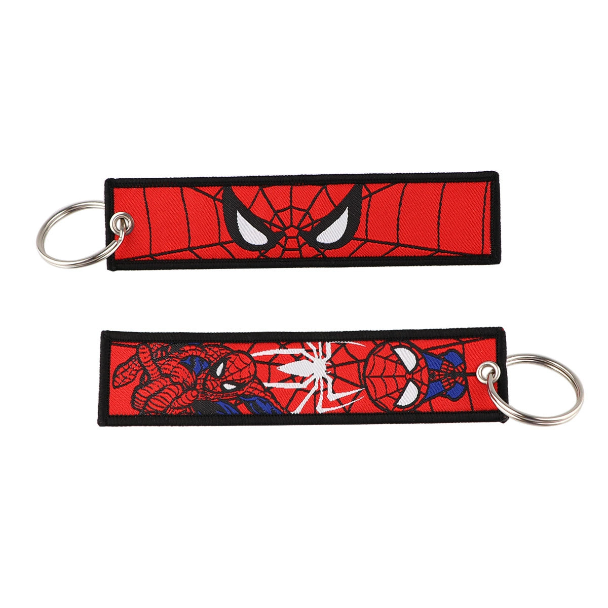 Cartoon Hero Lanyard Keychain – Woven Fabric ID Badge Holder for Students & Office Use,028