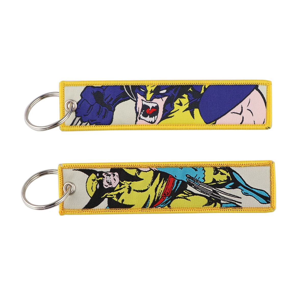 Cartoon Hero Lanyard Keychain – Woven Fabric ID Badge Holder for Students & Office Use,028