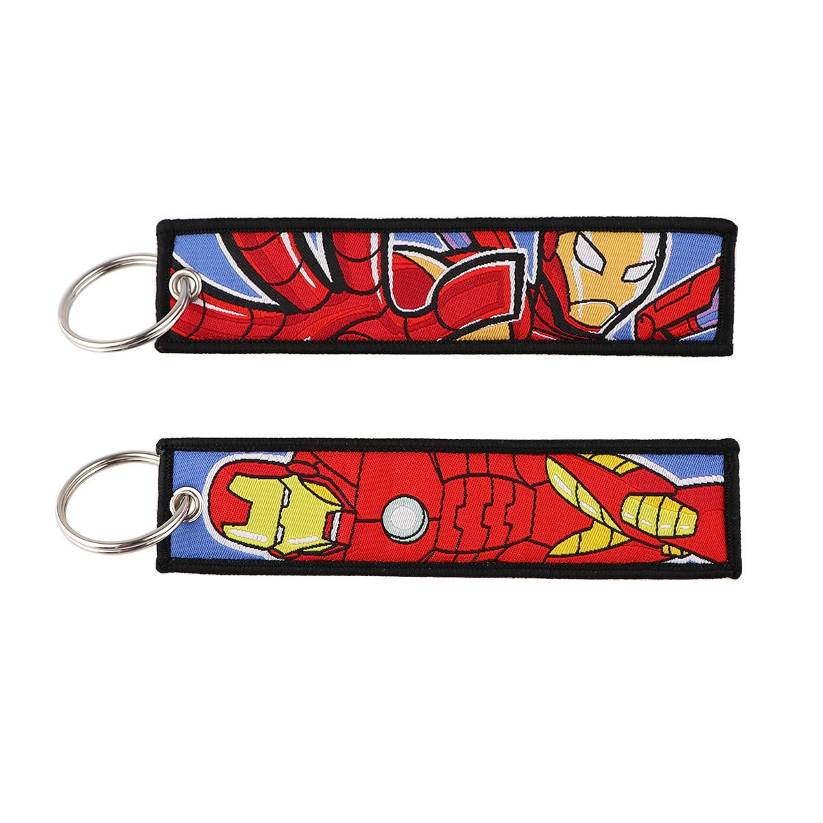 Cartoon Hero Lanyard Keychain – Woven Fabric ID Badge Holder for Students & Office Use,028