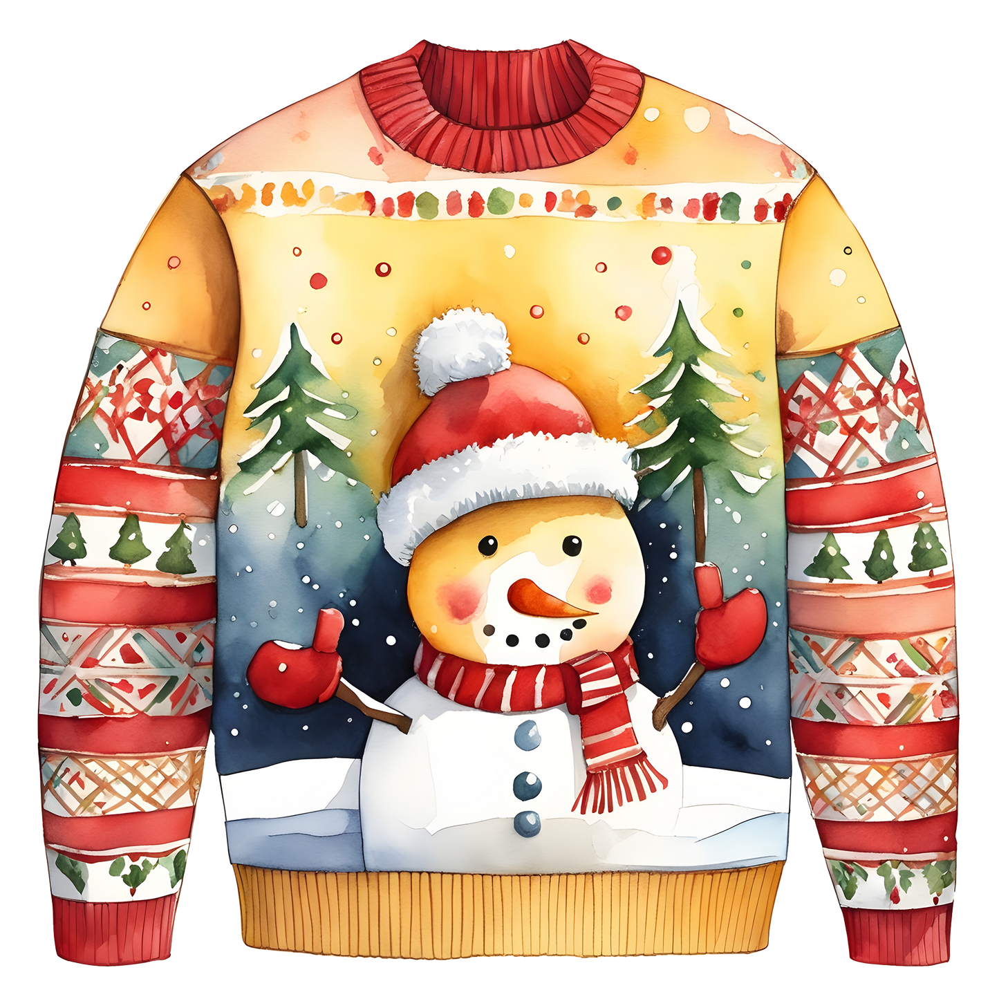 Cute Snowman Christmas Themed Funny Ugly Sweater,TS-C-677