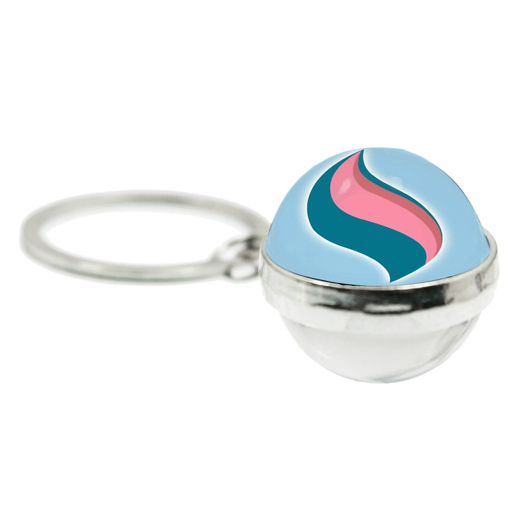 Mega Evolution 20MM Double-Sided Spherical Keychain,A Perfect Gift for Friends and Family,010