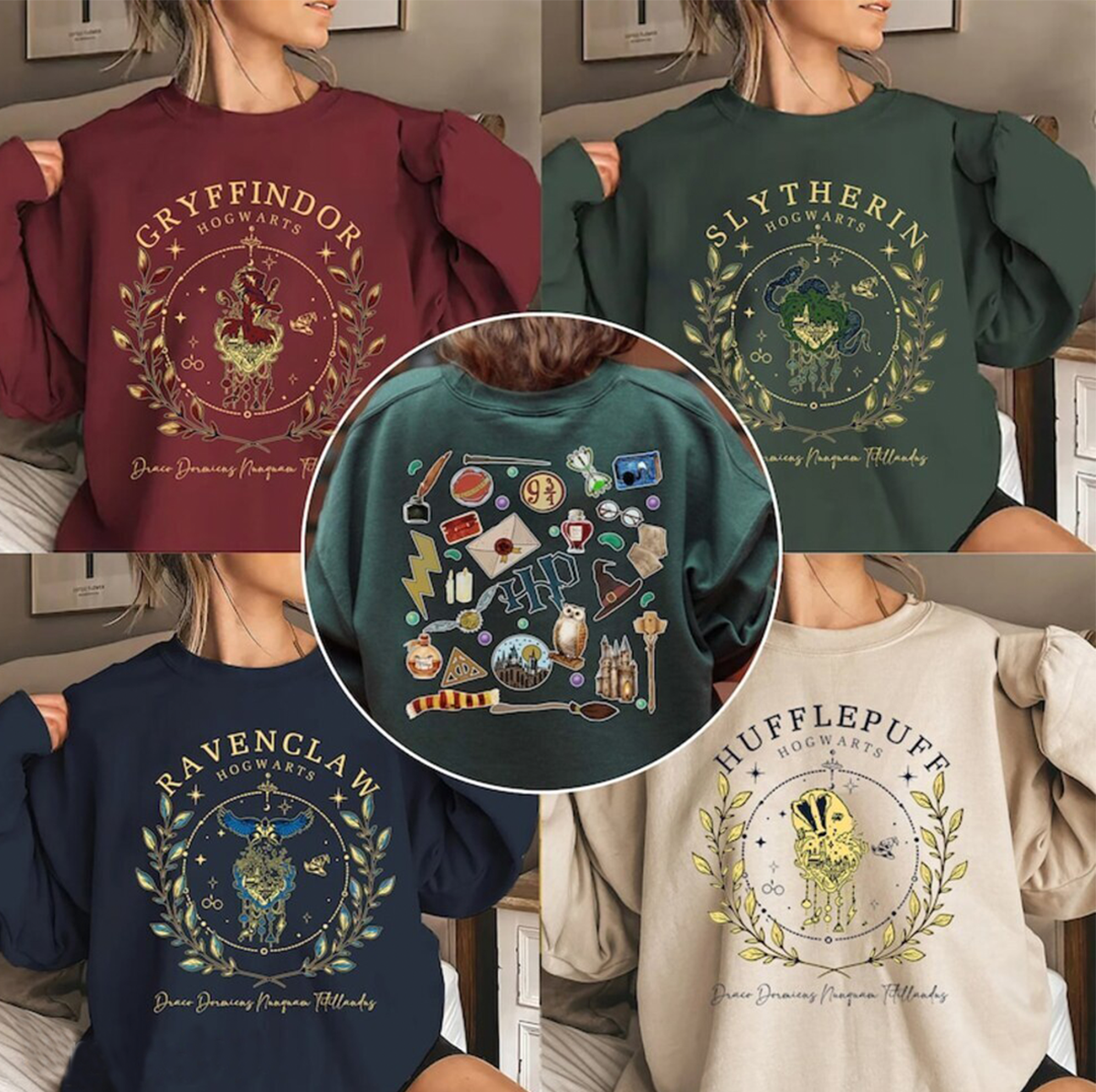 Vintage Hogwarts Harry Potter Crewneck,Wizarding World Hoodie,H-C-183