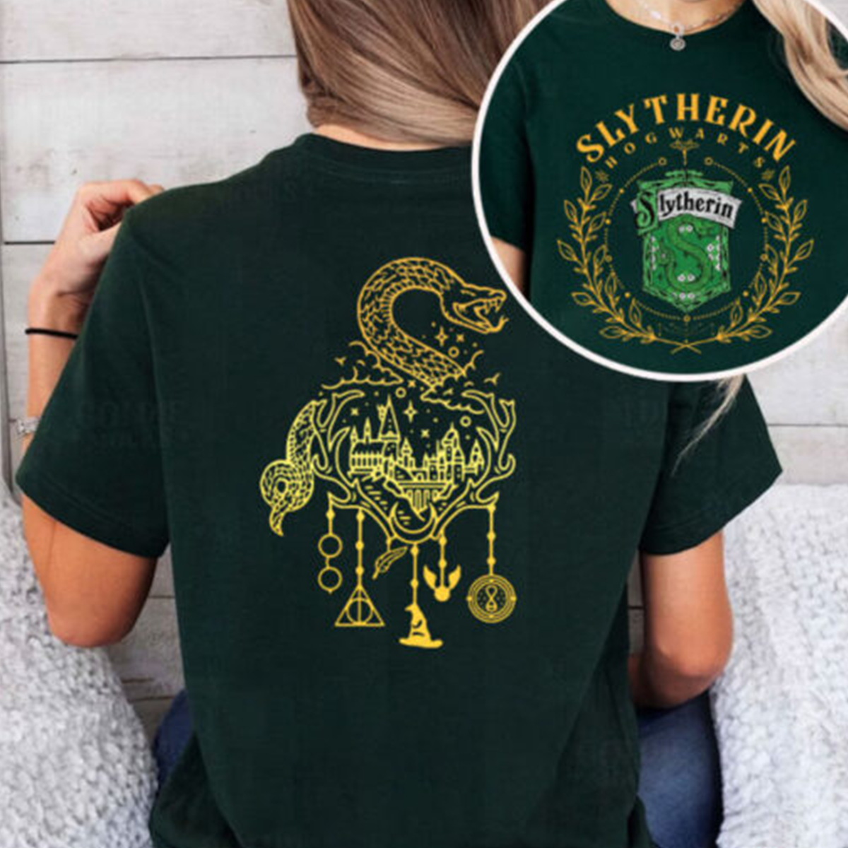 Vintage Wizard Hogwarts House Crewneck,Harry Potter Gifts For Adults,H-C-155