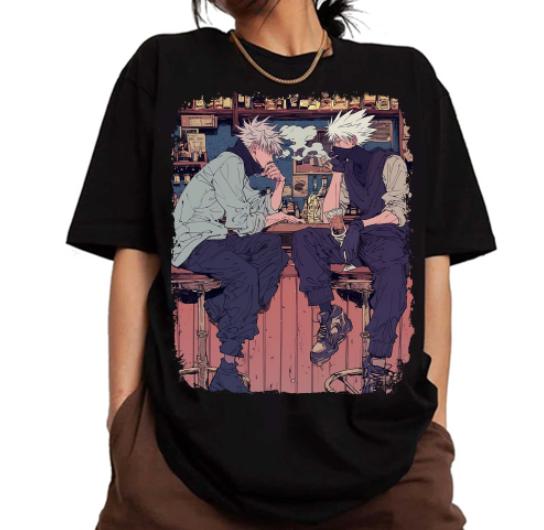 Kakashi And Gojo 1 JJK Unisex Animee T-shirt,Crewneck,Hoodie,H-C-795