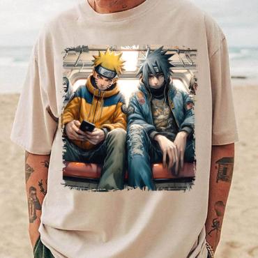 Narut0 And Sasukee Anime Character Unisex T-shirt,Crewneck,Hoodie,H-C-967