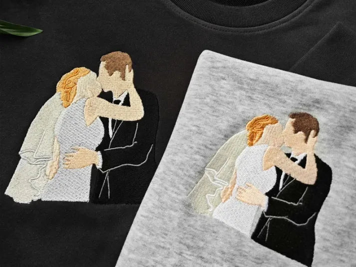 Personalized Couple Full-Color Embroidered Sweatshirt-The Perfect Gift for Your Love,M02