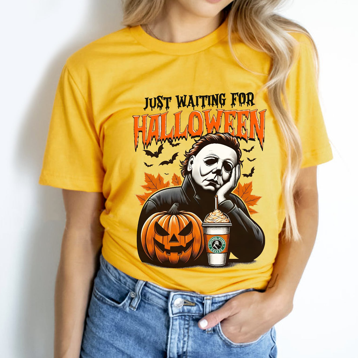 Just Waiting For The Halloween Mychael Myers T-Shirt,Crewneck,Hoodie,TS-C-268