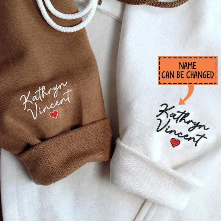 Personalized Couple Full-Color Embroidered Sweatshirt-The Perfect Gift for Your Love,M05