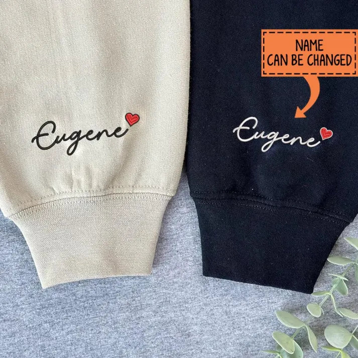 Personalized Couple Full-Color Embroidered Sweatshirt-The Perfect Gift for Your Love,M05