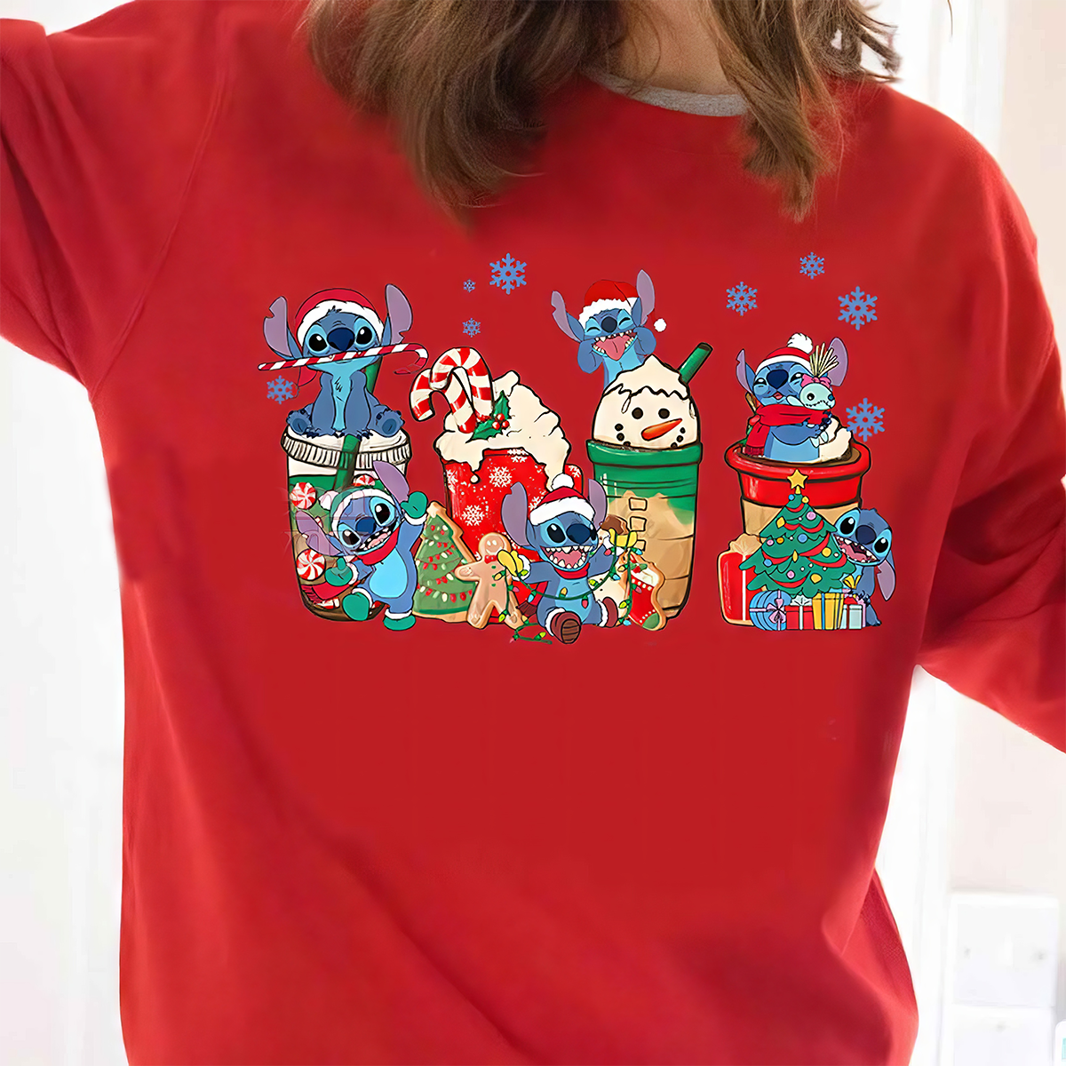 Stitch Coffee Cups Lovers Christmas T-Shirt,Crewneck,Hoodie,TS-C-407