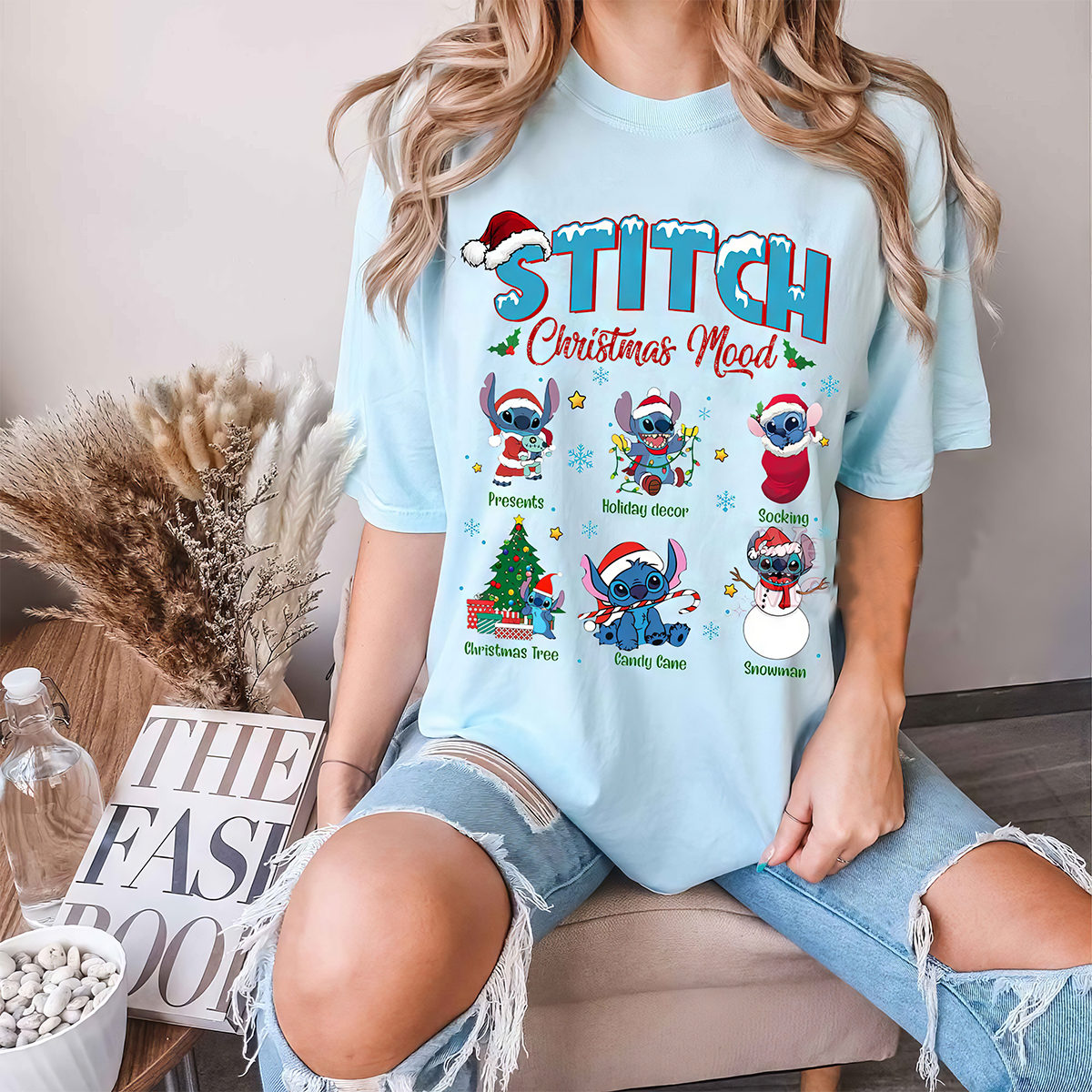 Stitch Christmas Mood T-Shirt,Crewneck,Hoodie For Gift,TS-C-417