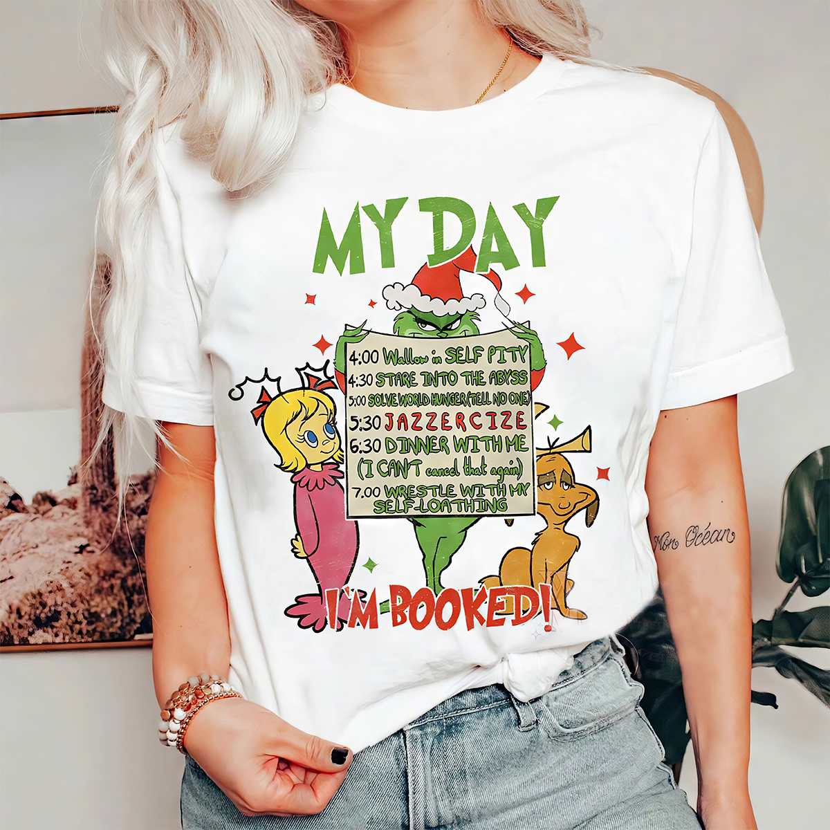 Grinch With Friends I’m Booked Christmas T-Shirt,Crewneck,Hoodie,TS-C-387