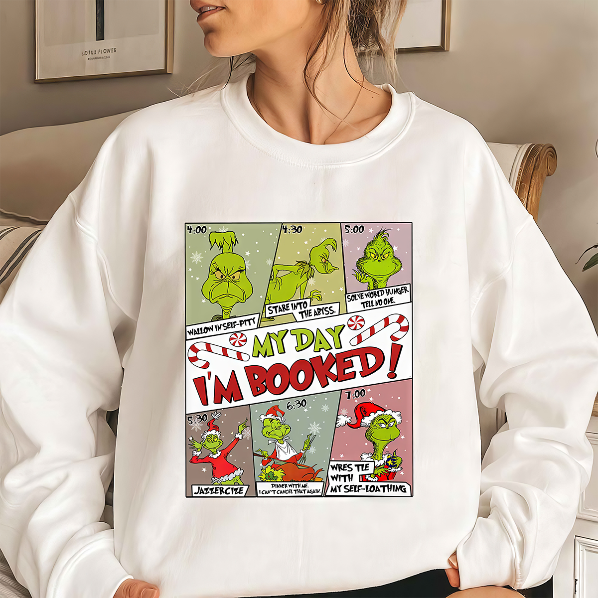 Christmas Grinch Timetable T-Shirt,Crewneck,Hoodie For Gift,TS-C-383