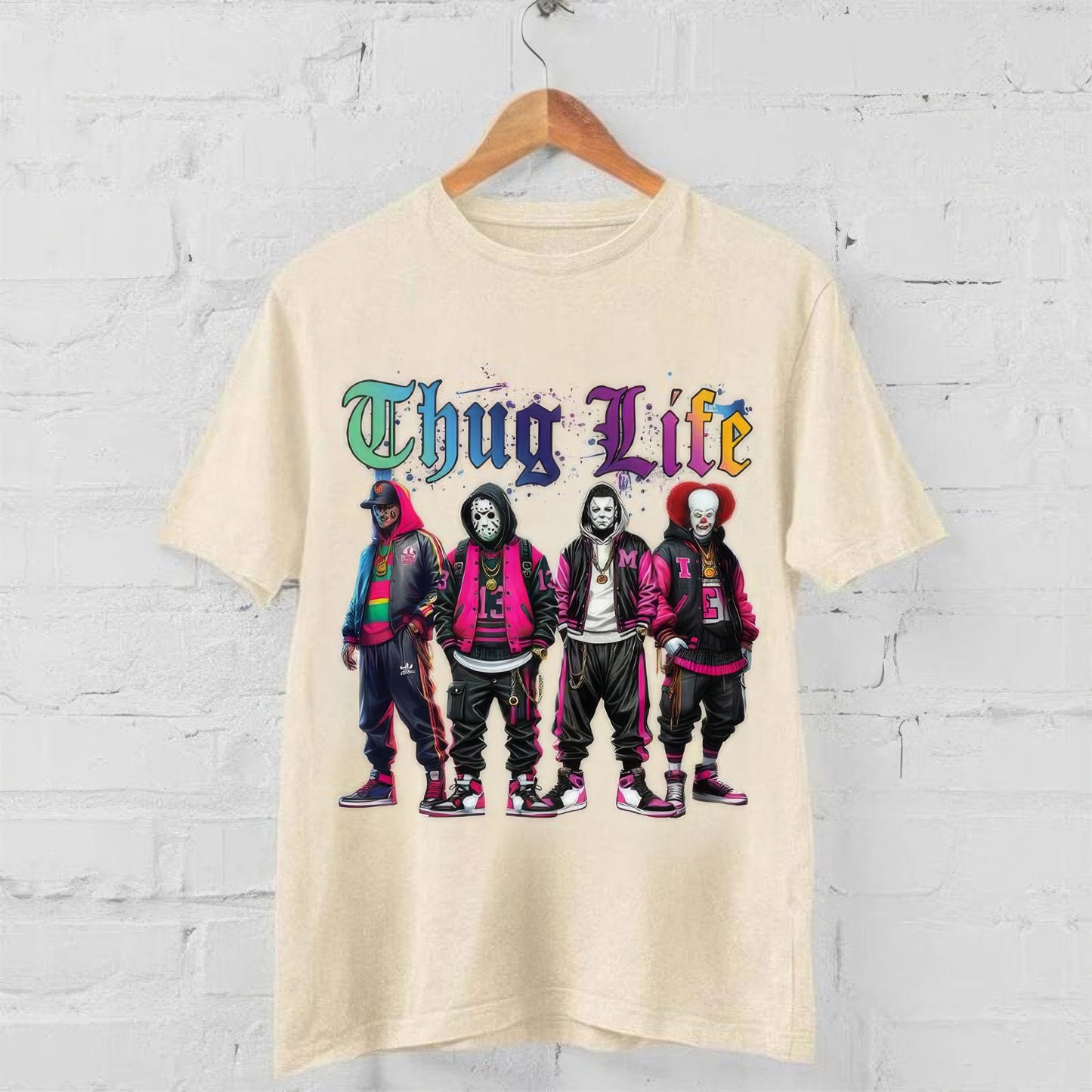 Thug Life Halloween Horror Graphic T-Shirt,Crewneck,Hoodie,TS-C-200