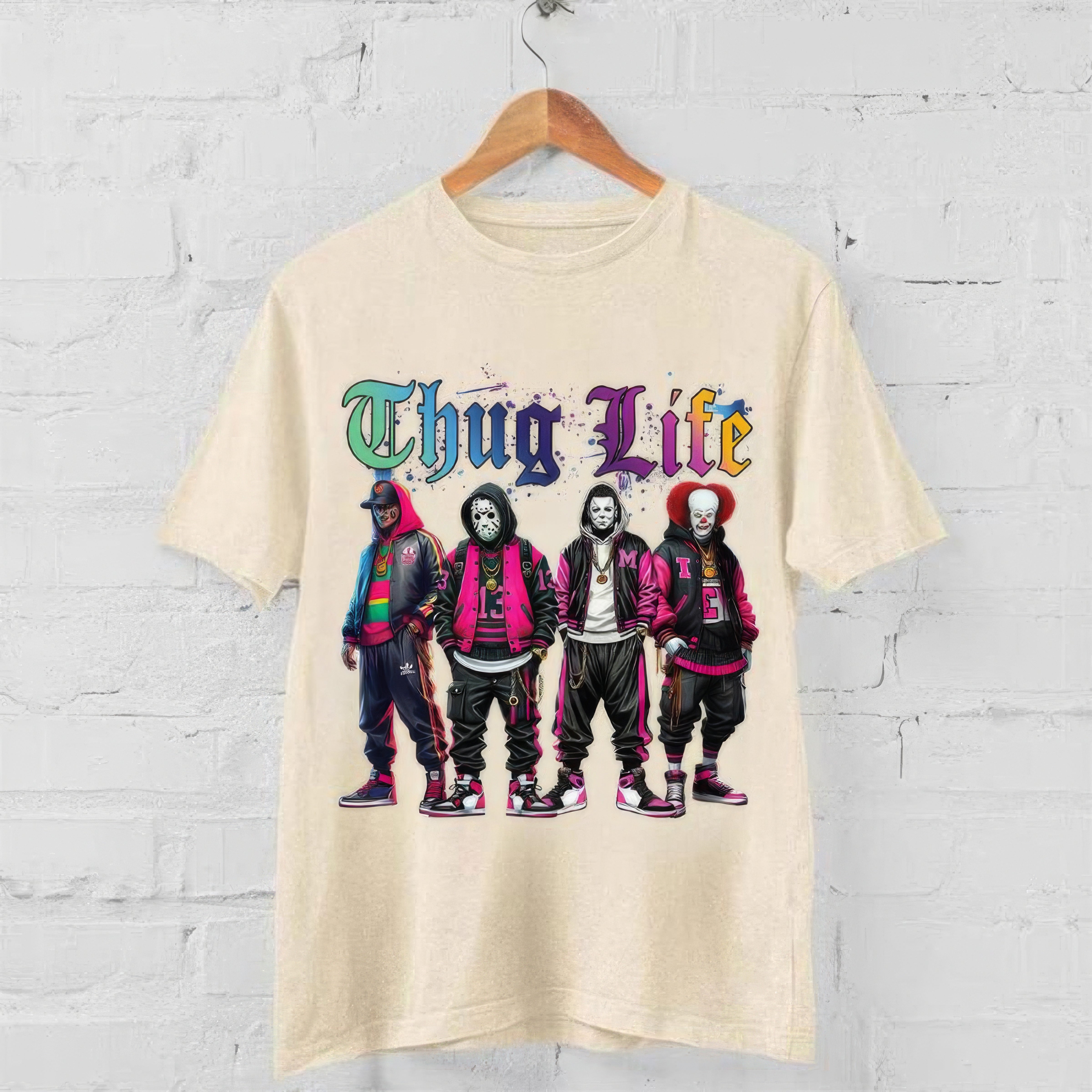 Thug Life Halloween Horror Graphic T-Shirt,Crewneck,Hoodie,TS-C-200