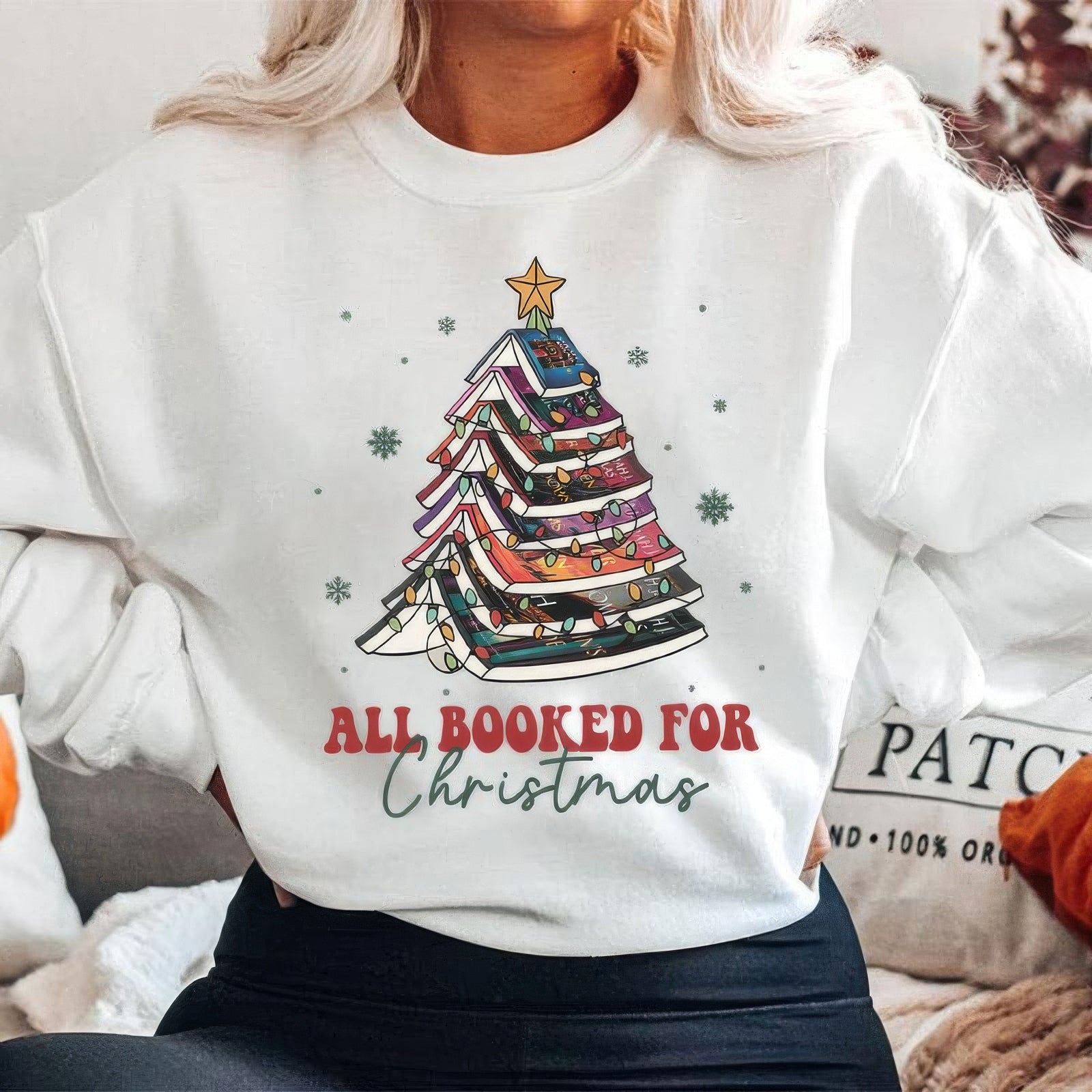 All Booked For Christmas TOG Series Bookworm Christmas T-Shirt,Crewneck,Hoodie,H-C-707