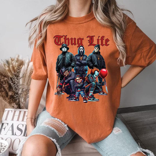 Jason Voorhees Thug Life Horror Movie Character Funny T-Shirt,Crewneck,Hoodie,H-C-196