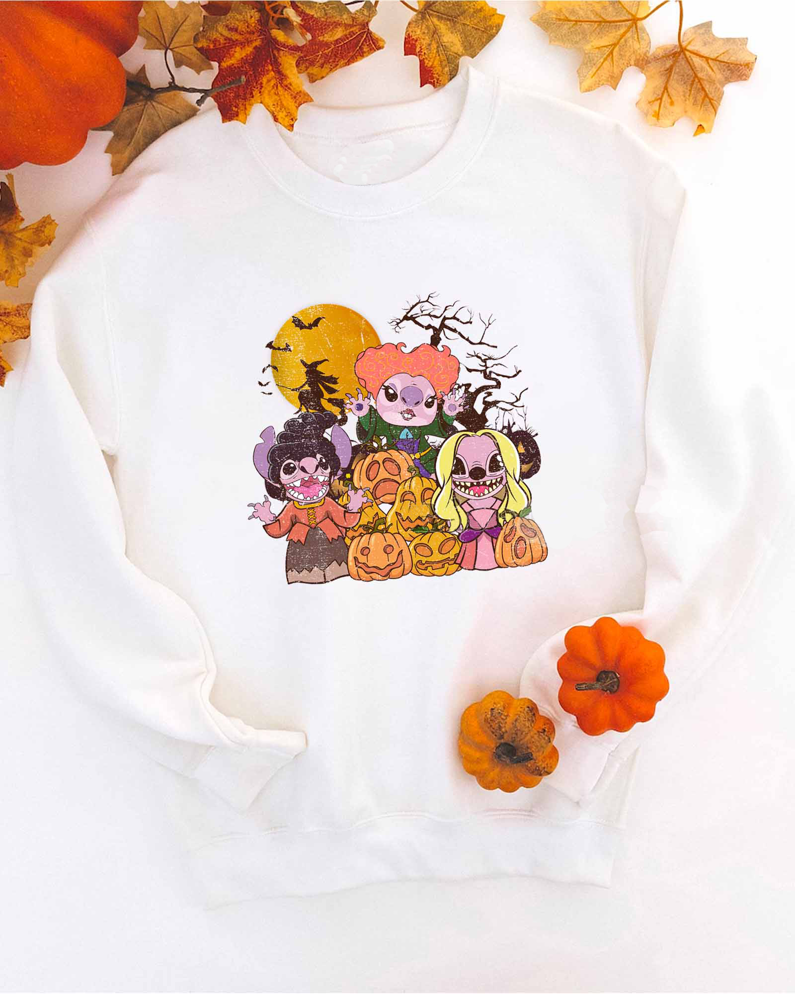 Cute Halloween Angel Pumpkin T-Shirt,Crewneck,Hoodie,H-C-149