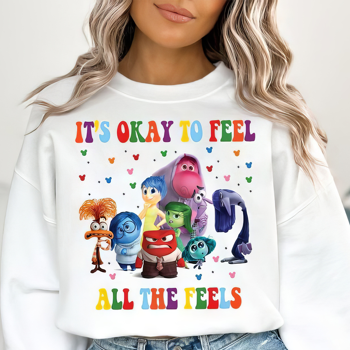 lt's Okay To Feel All The Feels Mental Health Emotional Support T-Shirt,Crewneck,Hoodie,TS-C-630