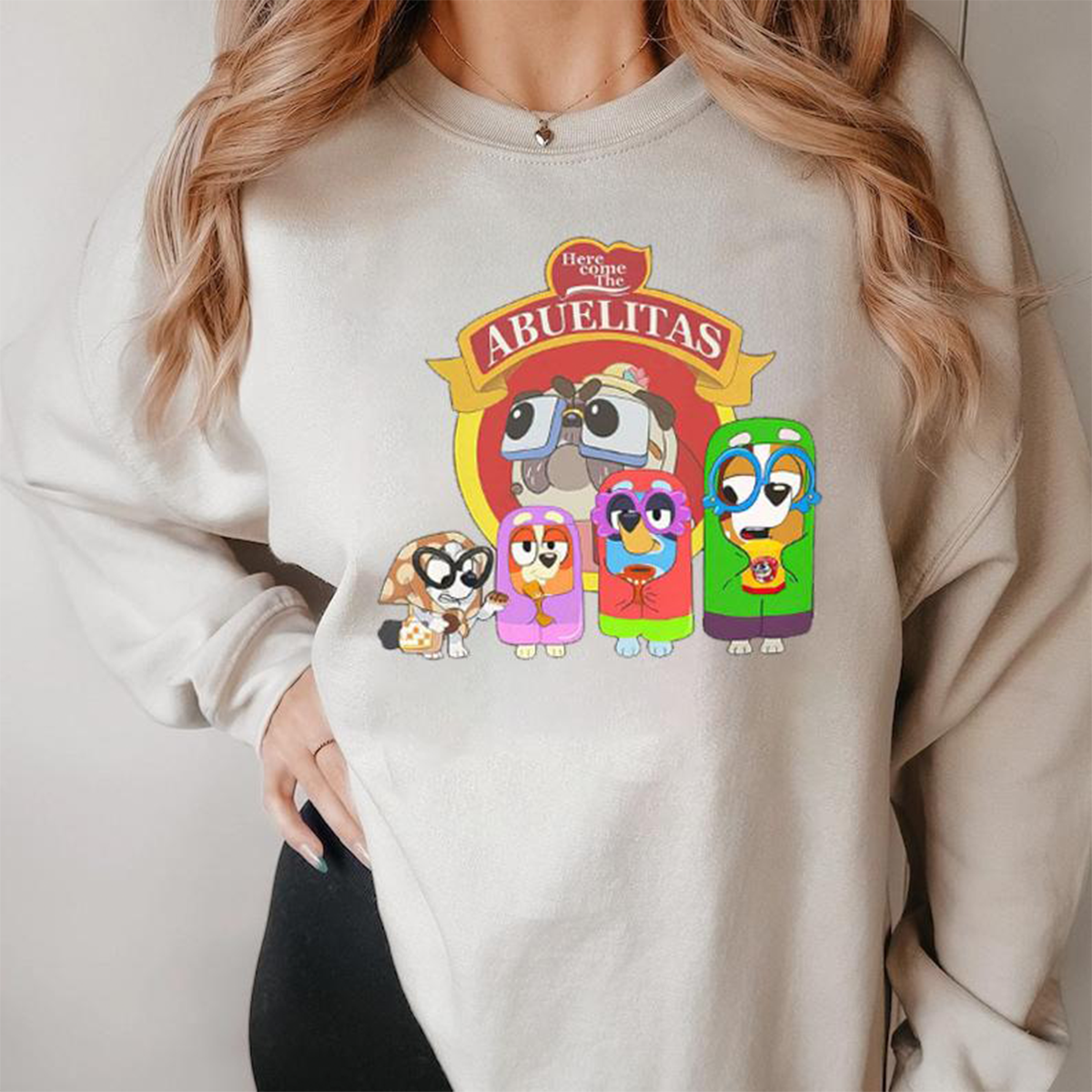 Las Abuelitas Bluey Chocolate Grandma Nana Family T-Shirt,Crewneck,Hoodie,TS-C-545