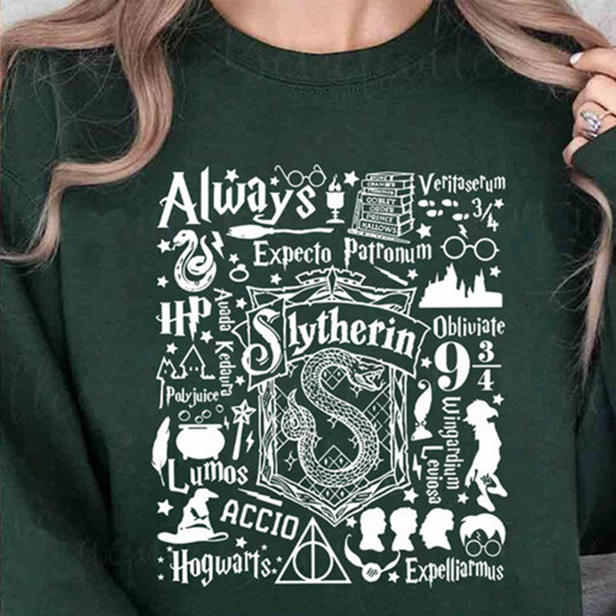 Vintage Hogwarts Houses Crewneck,Harry Potter Shirts,H-C-174