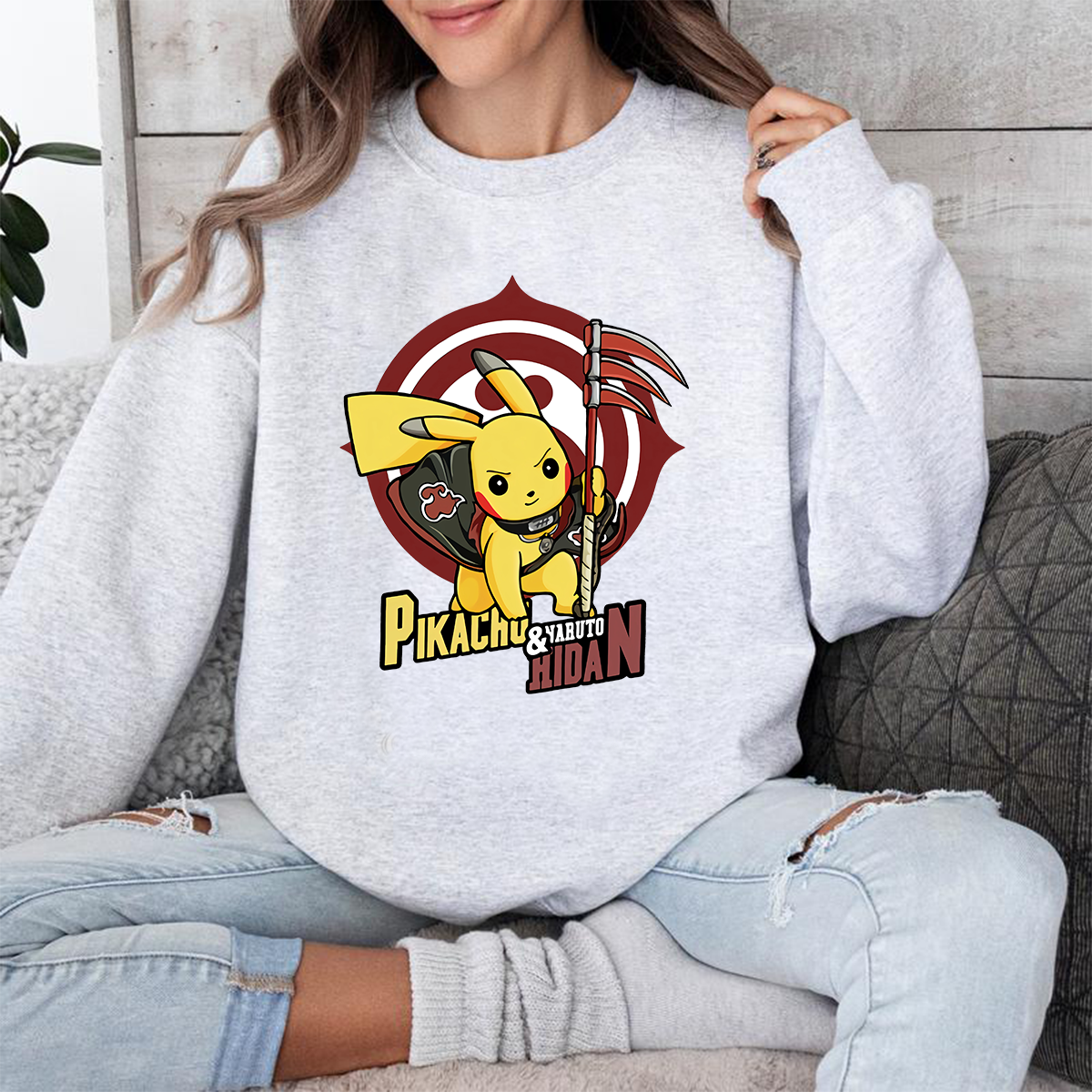 Pikachu And Naruto Hidan Pokémon Unisex T-Shirt,Crewneck,Hoodie,H-C-815