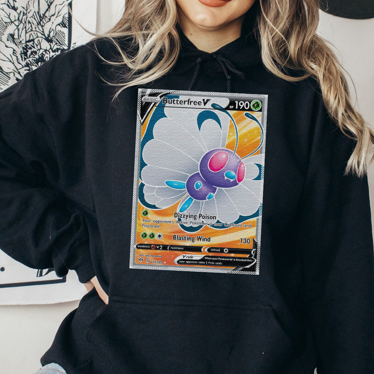 Personalized Fabric Trading Card D2 Patch Unisex Hoodie,Perfect Gift for Fans Friends,P-H-18
