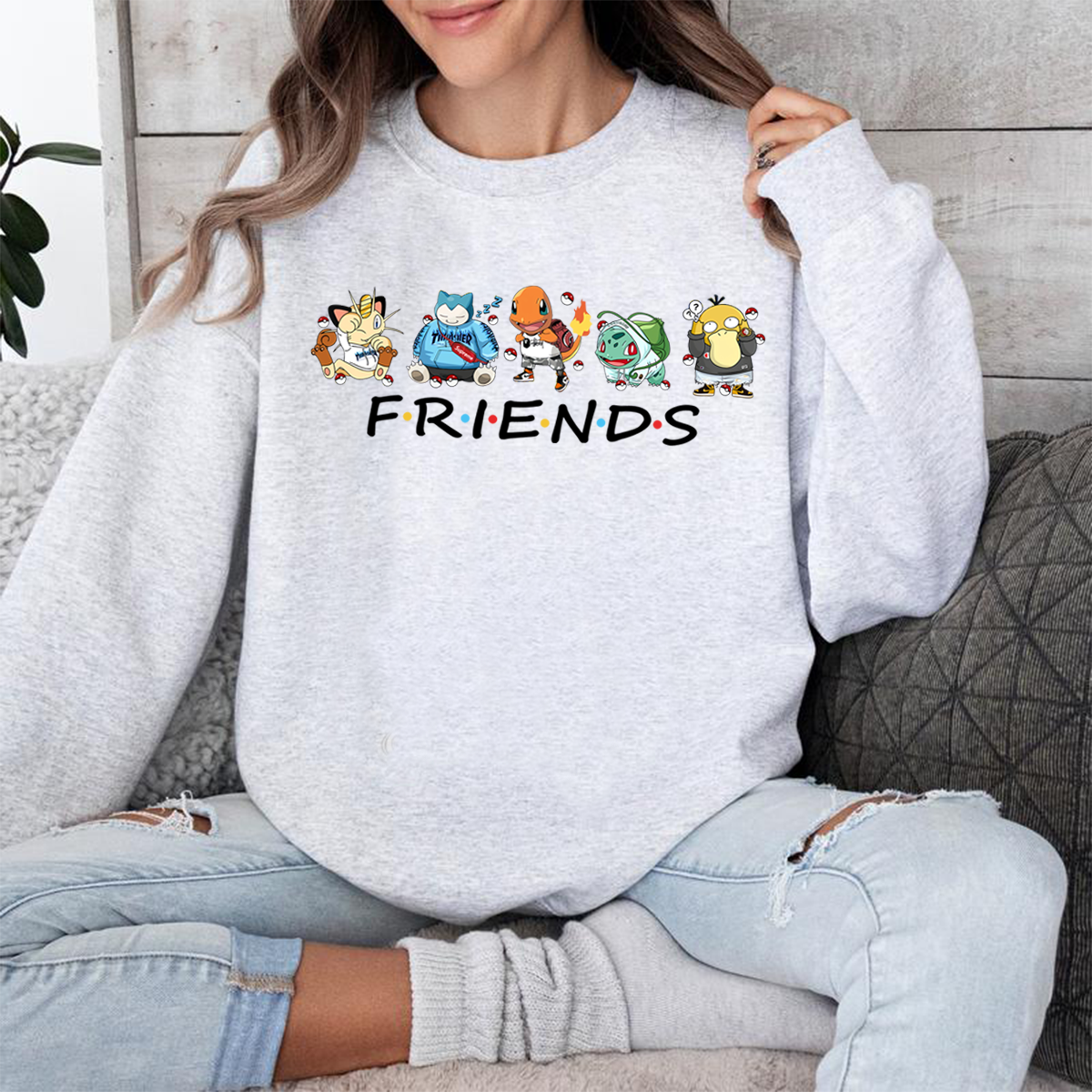 Friends Pokémon Adorable Unisex T-Shirt,Crewneck,Hoodie,H-C-776