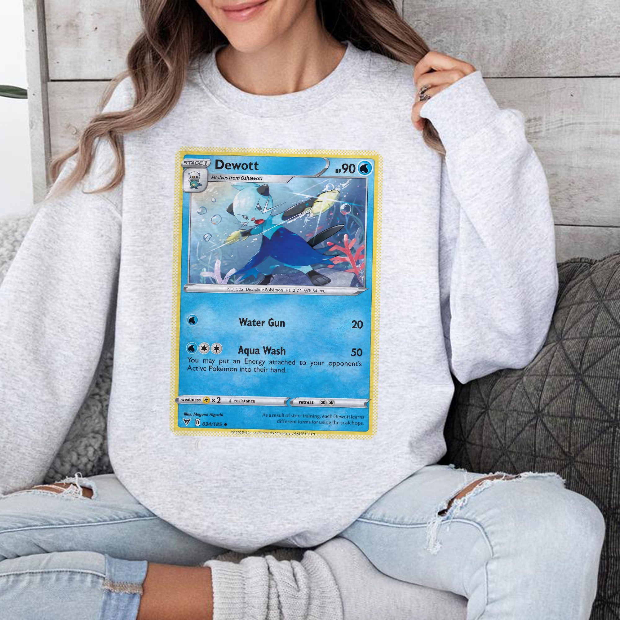 Personalized Pokémon Fabric Trading Card D1 Patch Suture Unisex Crewneck,Perfect Gift for Fans Friends,P-C-11