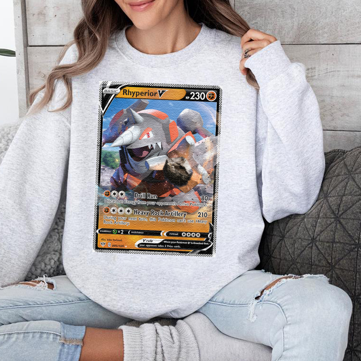 Personalized Pokémon Fabric Trading Card D2 Patch Suture Unisex Crewneck,Perfect Gift for Fans Friends,P-C-17