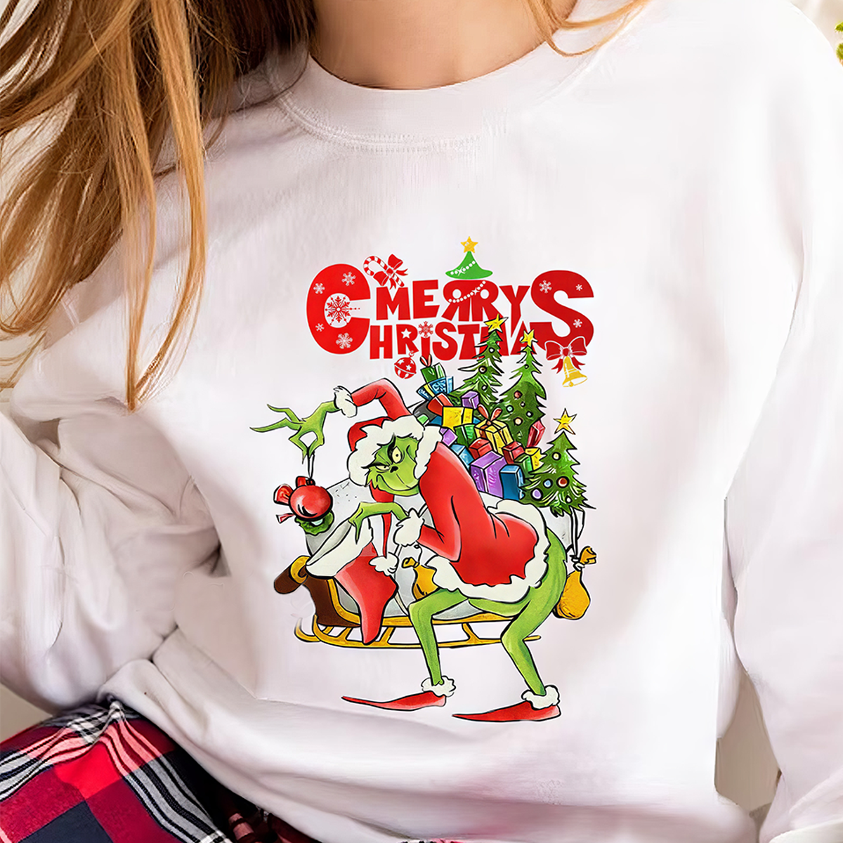 Merry Christmas Grinch T-Shirt,Crewneck,Hoodie For Gift,TS-C-374