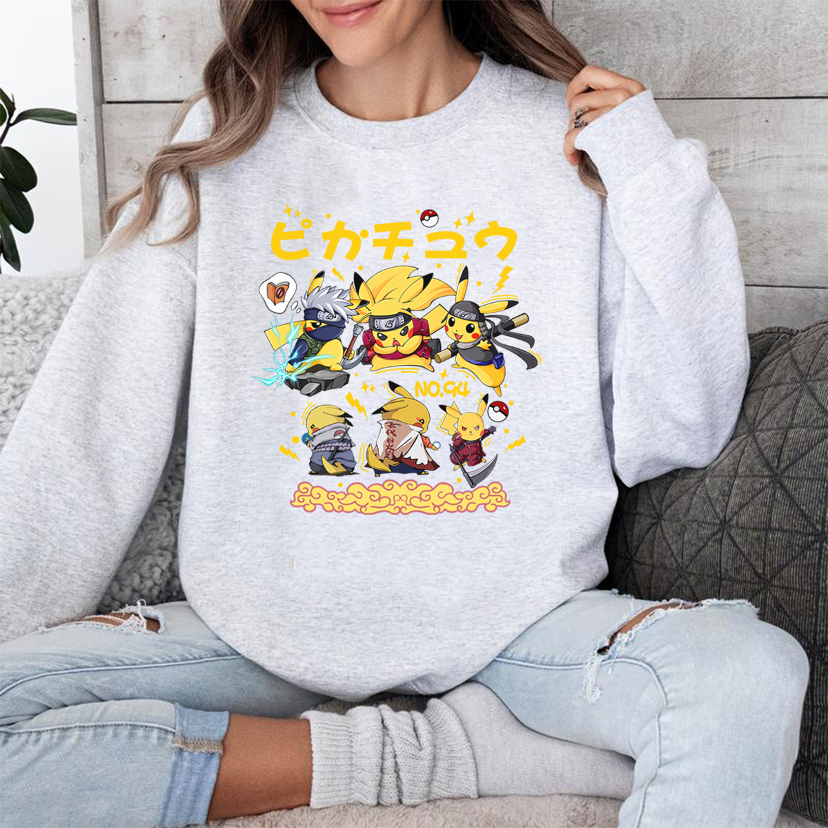 Heroic And Cool Naruto Pikachu Pokémon Hoodie,A Perfect Gift For Fans,H-C-788