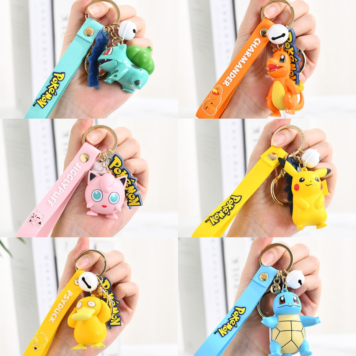 Pokémon 3D PVC Keychain - Cute Anime Collectible,Perfect Gift for Fans,003