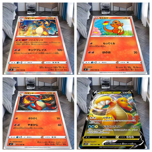 Charizard,Charmeleon,Charmander,and Dragonite Anime Throw Blanket,Soft and Cozy,A Must-Have for Dragon Fans,B-C-1075