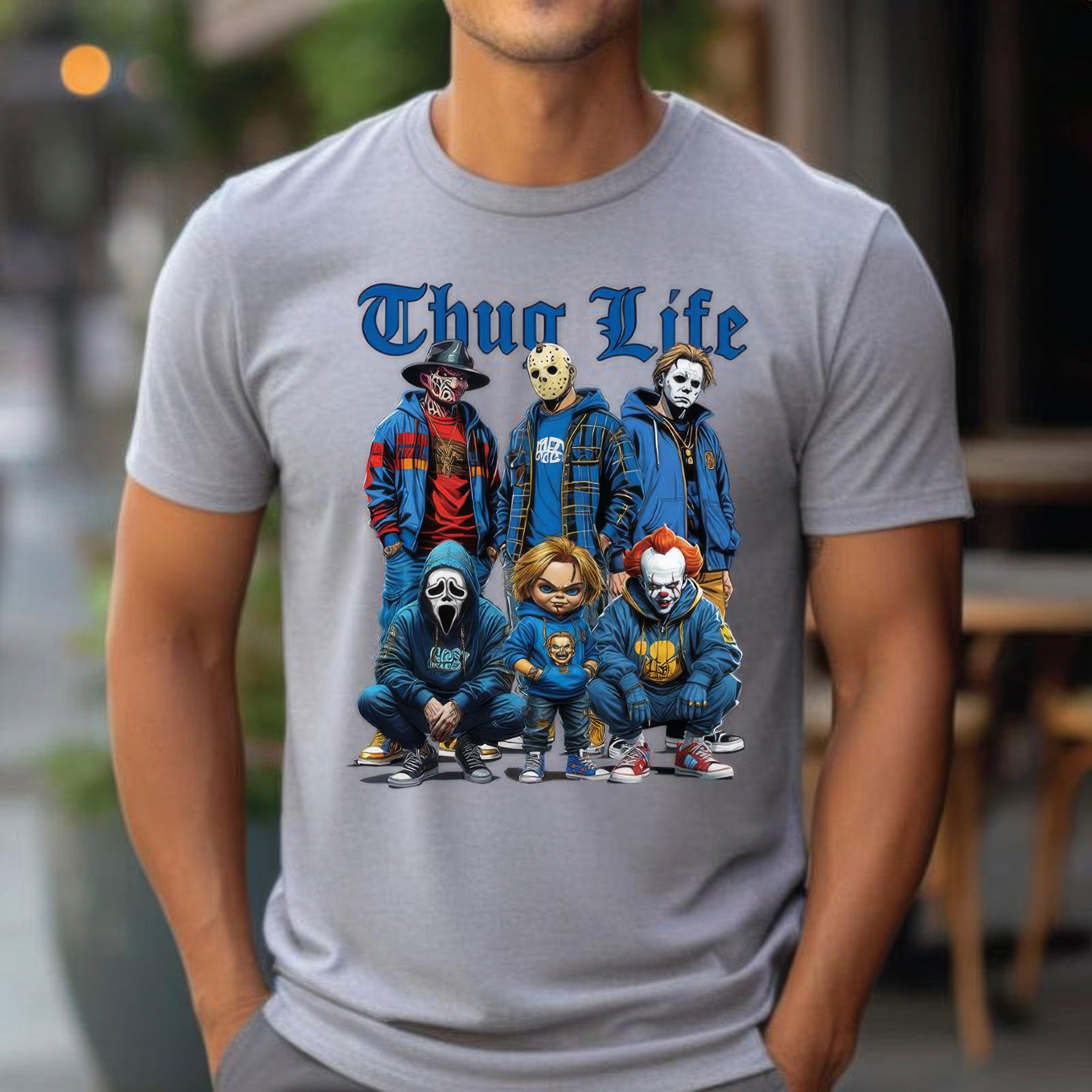 Halloween Thug Life Horror Graphic T-Shirt,Crewneck,Hoodie,TS-C-194