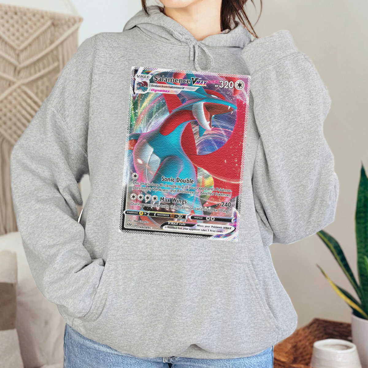 Personalized Pokémon Fabric Trading Card D2 Patch Suture Unisex Hoodie,Perfect Gift for Fans Friends,P-H-18