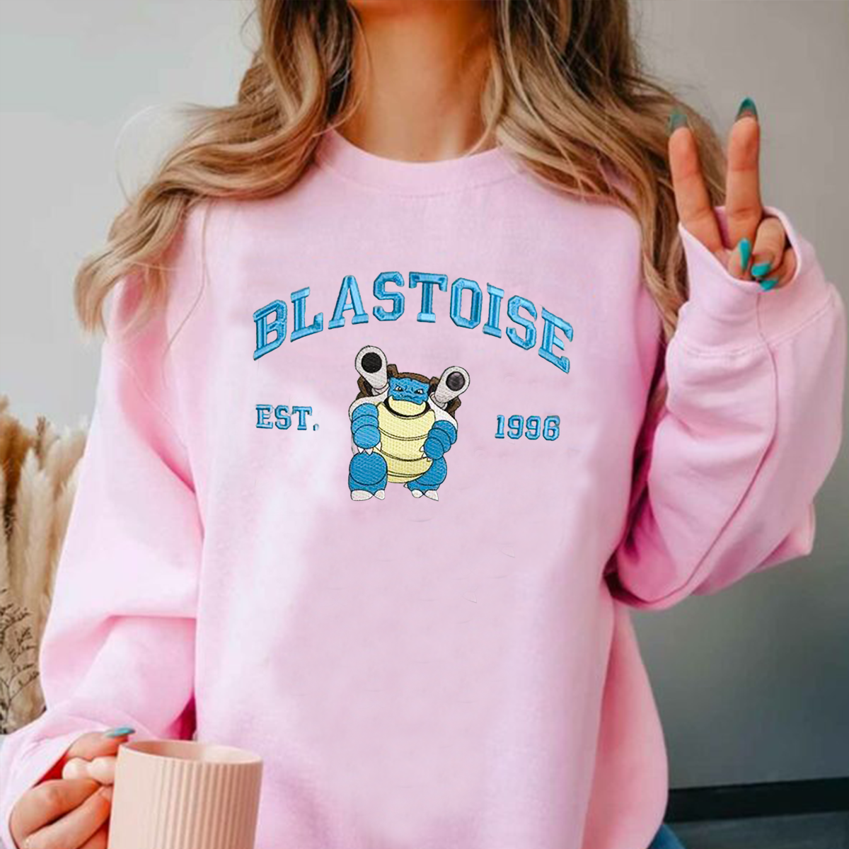 Blastoise Pokémon Adorable Creatures Exquisite Embroidered T-Shirt,Crewneck,Hoodie,H-C-712