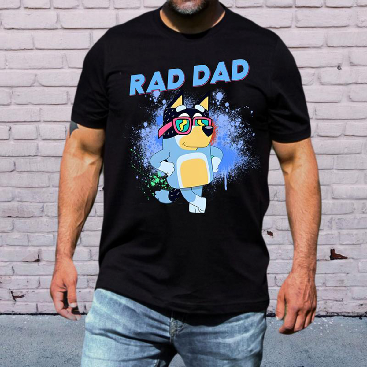 Bluey Bandit Rad Dad Cartoon Character Family T-Shirt,Crewneck,Hoodie,TS-C-565