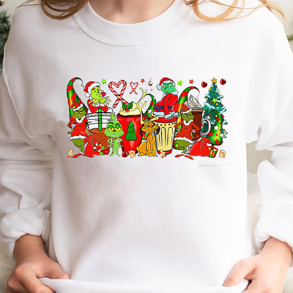 Grinch Coffee Christmas T-Shirt,Crewneck,Hoodie For Gift,TS-C-376