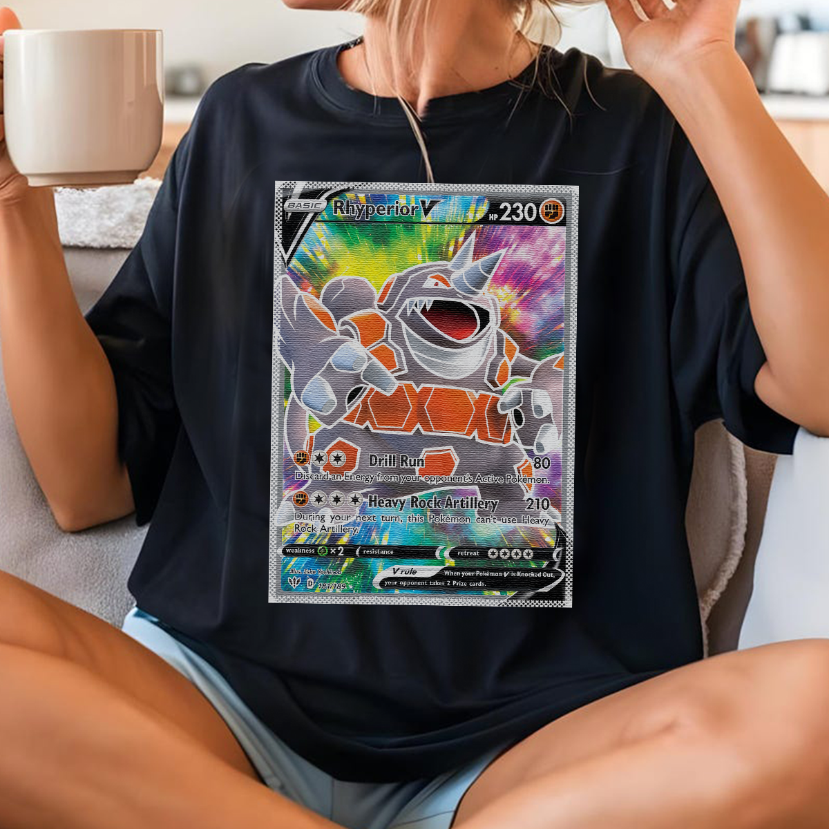 Personalized Pokémon Fabric Trading Card D2 Patch Suture Unisex T-Shirt,Perfect Gift for Fans Friends,P-T-16