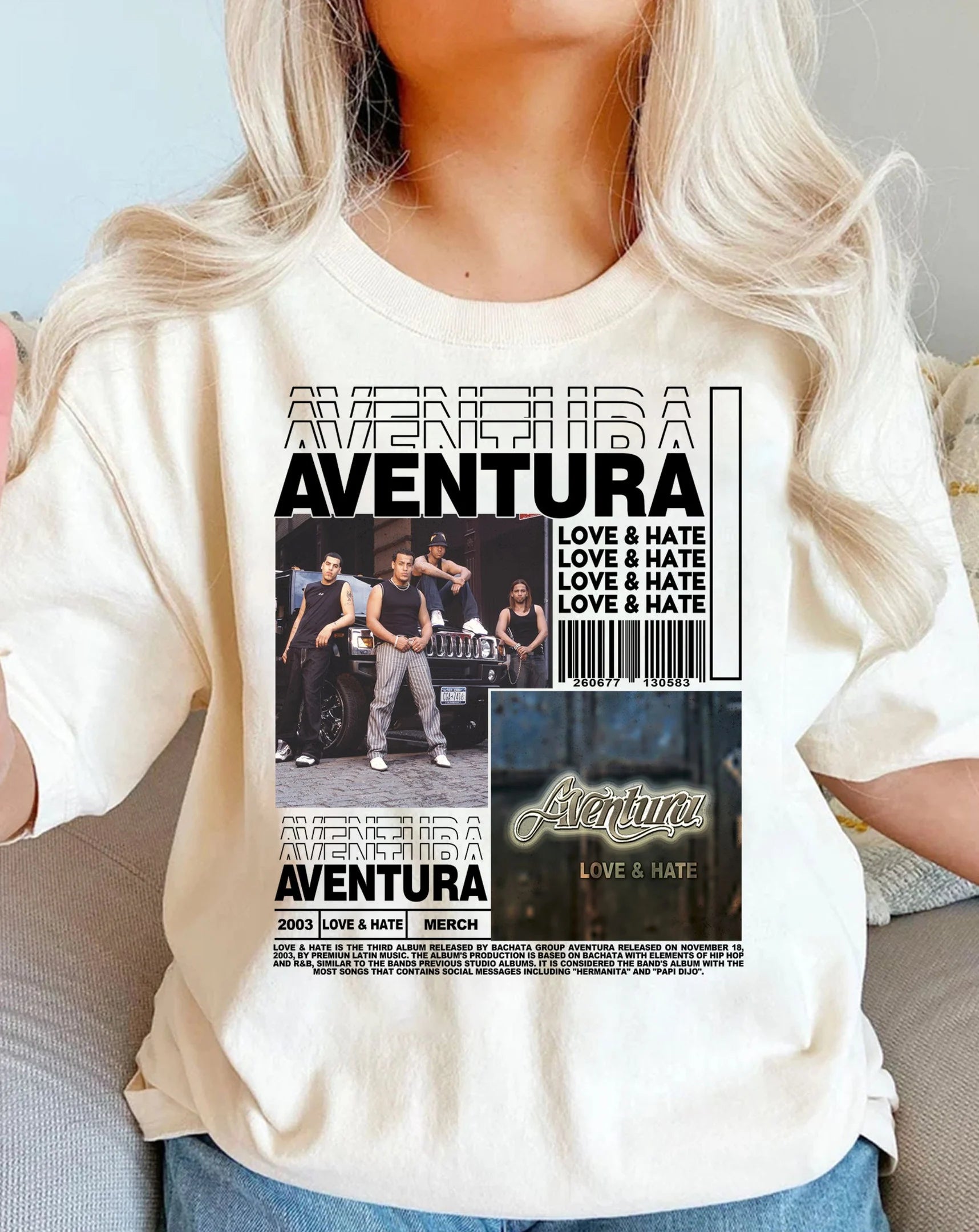 Aventura Love & Hate T-Shirt,Crewneck,Hoodie For Gift,TS-C-443