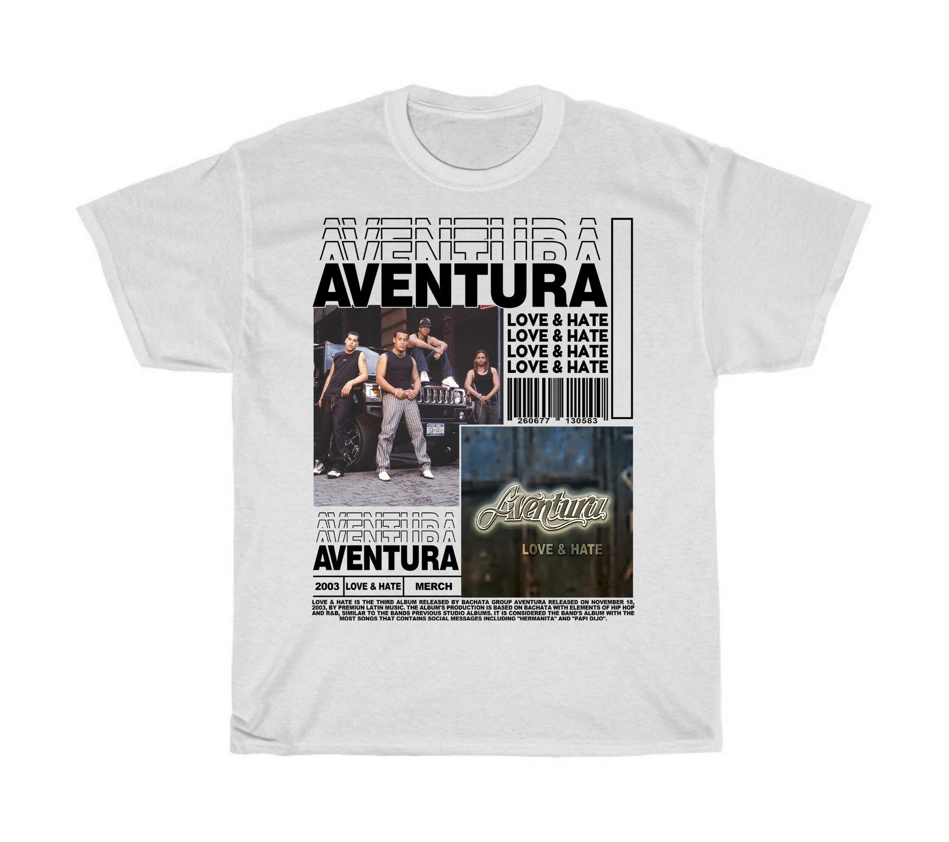 Aventura Love & Hate T-Shirt,Crewneck,Hoodie For Gift,TS-C-443