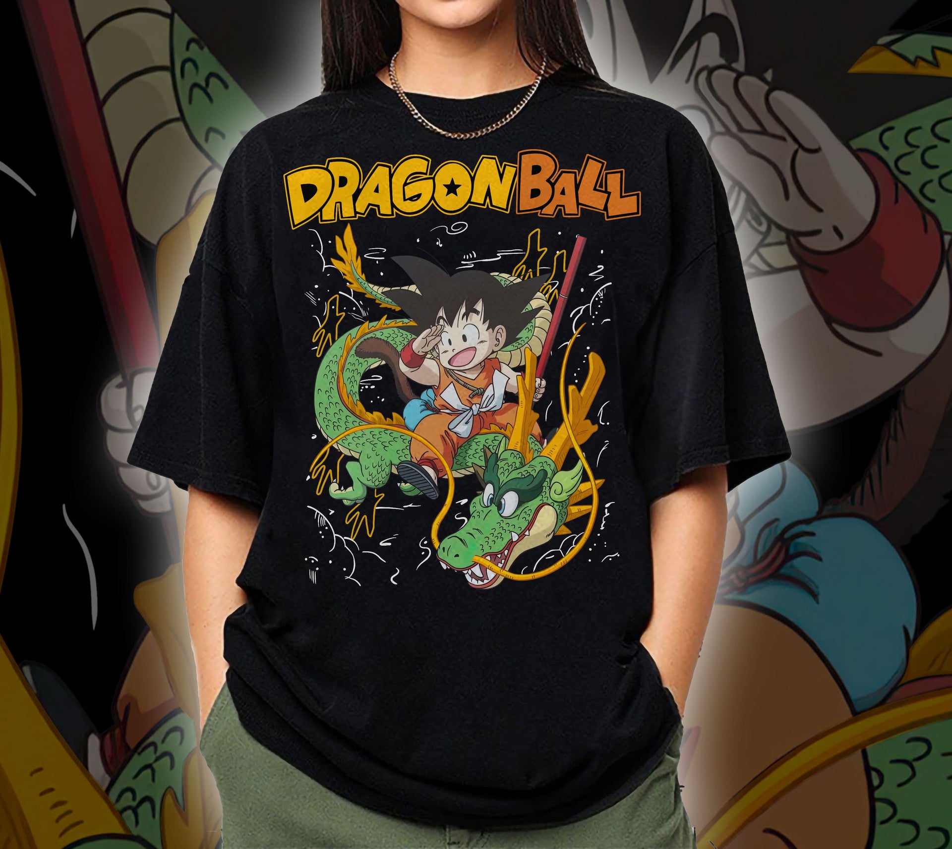 Retro Dragon Ball Baby Goku Anime T-Shirt,Crewneck,Hoodie,TS-C-512