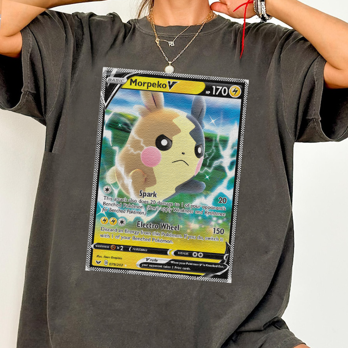 Personalized Pokémon Fabric Trading Card D4 Patch Suture Unisex T-Shirt,Perfect Gift for Fans Friends,P-T-22