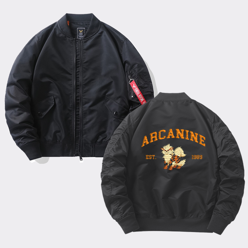 Arcanine Adorable Anime-Themed Embroidered T-Shirt,Crewneck,Hoodie-Trendy Versatile and a Thoughtful Gift for Friends,H-C-711