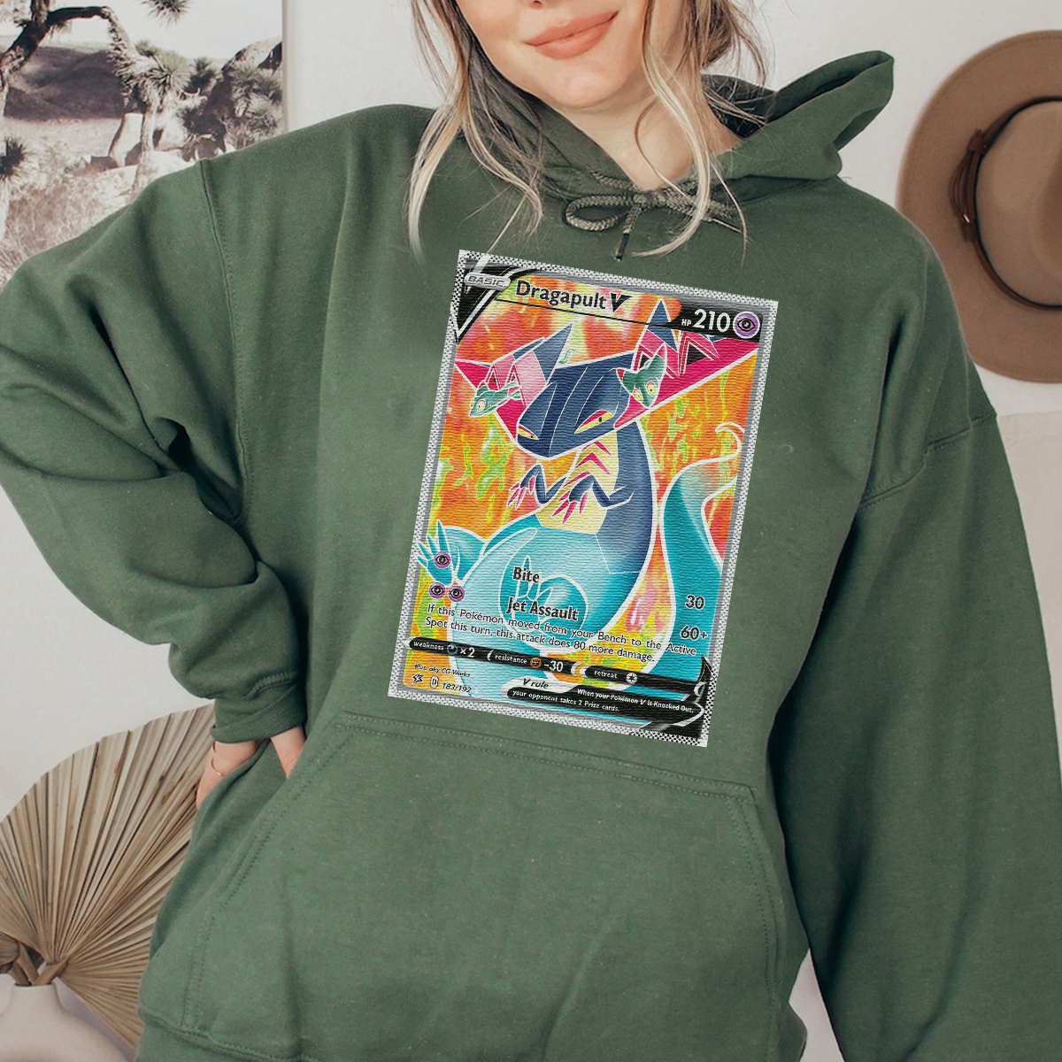 Personalized Pokémon Fabric Trading Card D3 Patch Suture Unisex Hoodie,Perfect Gift for Fans Friends,P-H-21