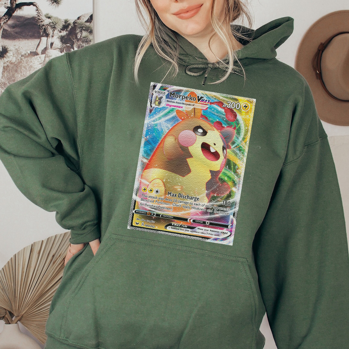 Personalized Pokémon Fabric Trading Card D4 Patch Suture Unisex Hoodie,Perfect Gift for Fans Friends,P-H-24