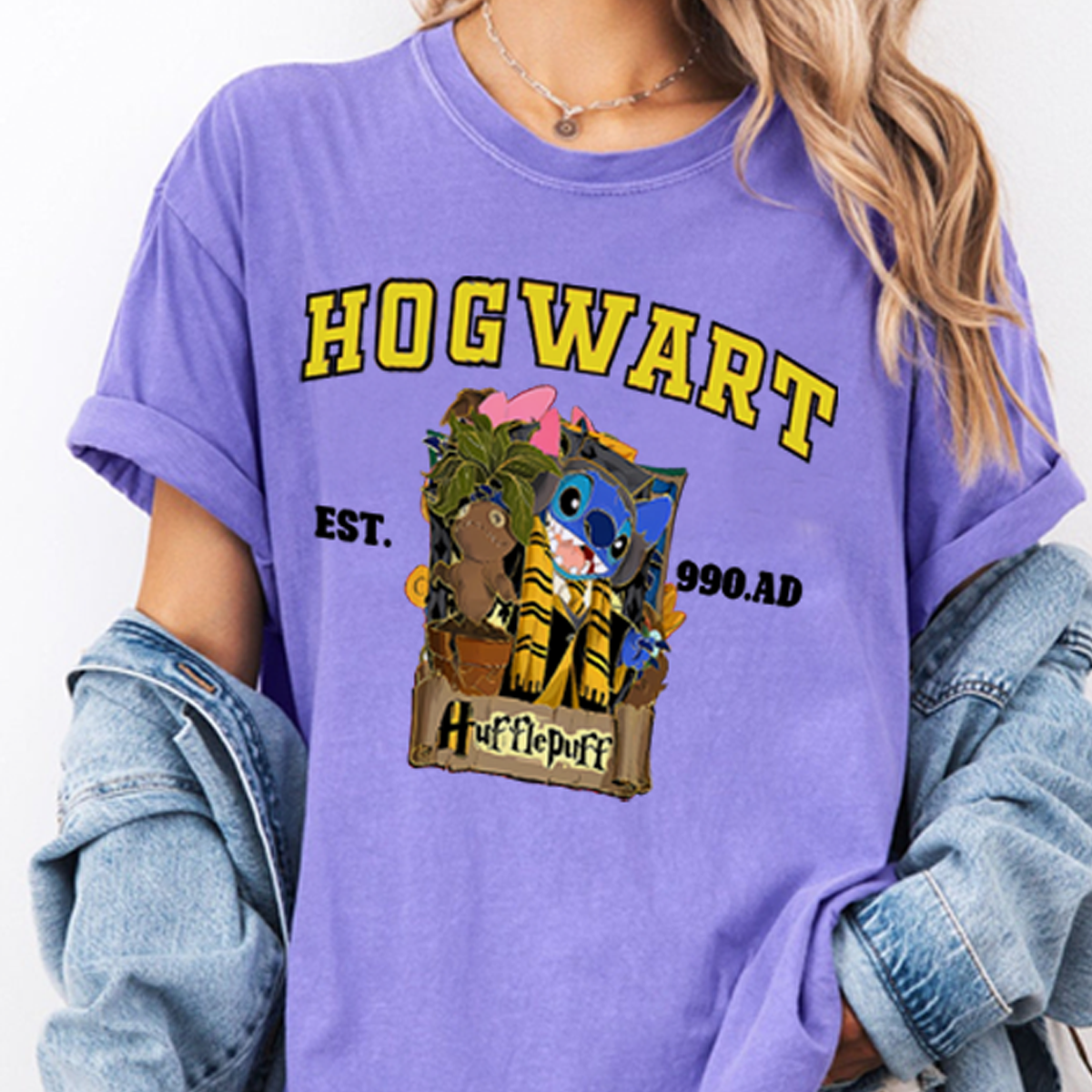 Vintage Stitch Hogwarts Houses Crewneck,Harry Potter Hoodie,H-C-189